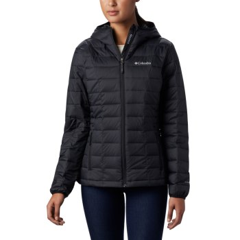 Columbia Ženske Jakne - Voodoo Falls 590 TurboDown Hooded Crne | JWUB-18346